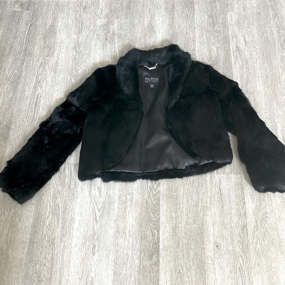 Wilson’s genuine rabbit fur coat